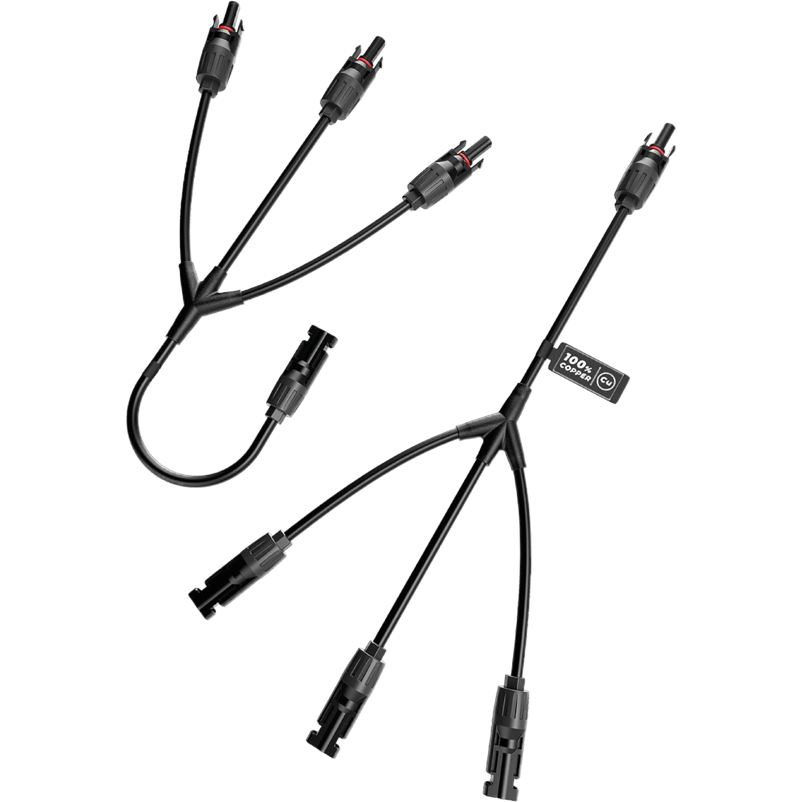 Conector MC4 tipo Y una entrada. 2y3 salidas