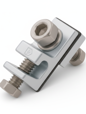 Conector de toma a tierra para perfiles sistema solar de 30 y 35 mm