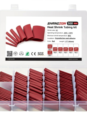 Kit de tubos termocontraibles ShangZon (300 tubos) color rojo