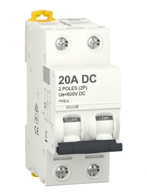 Suministro Breaker De riel Dien 20 Amp 2P, DC
