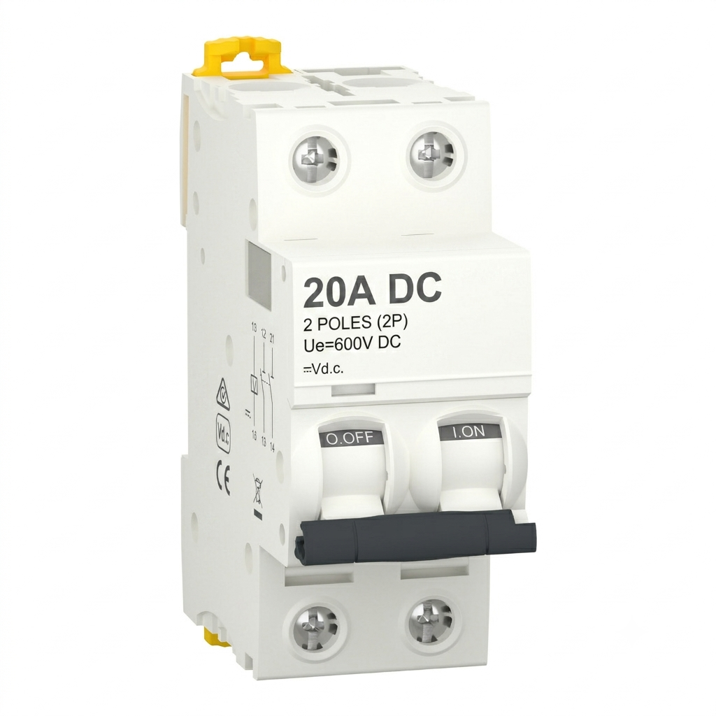 Suministro Breaker De riel Dien 20 Amp 2P, DC